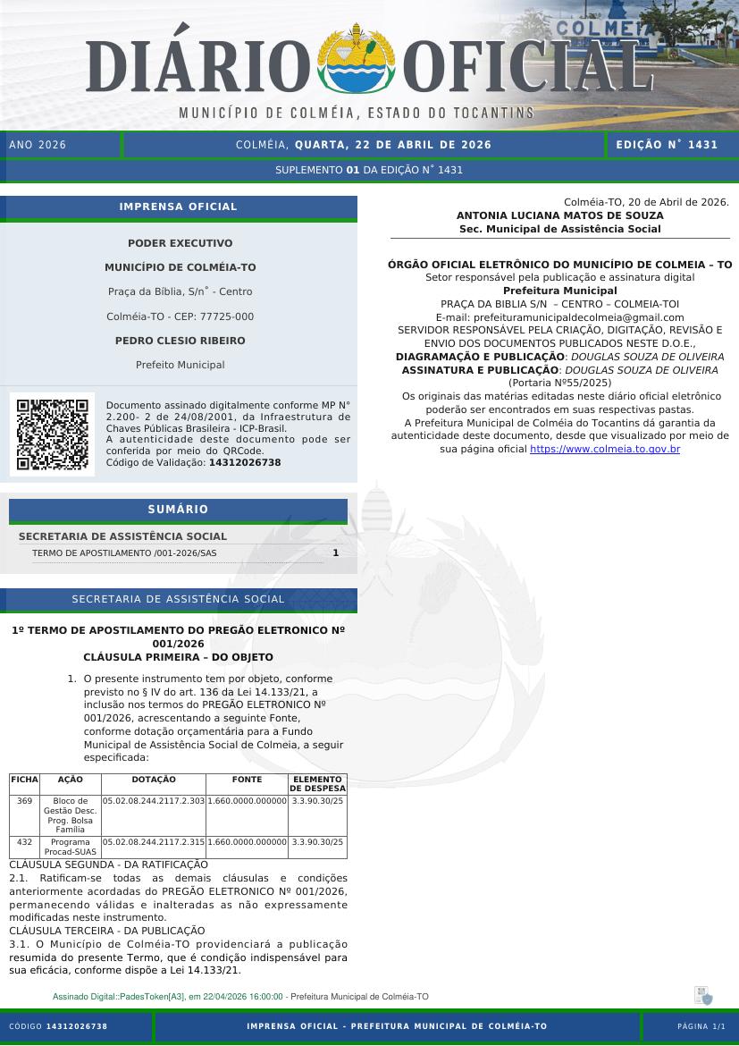 Capa da edição