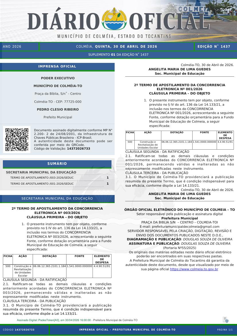 Capa da edição