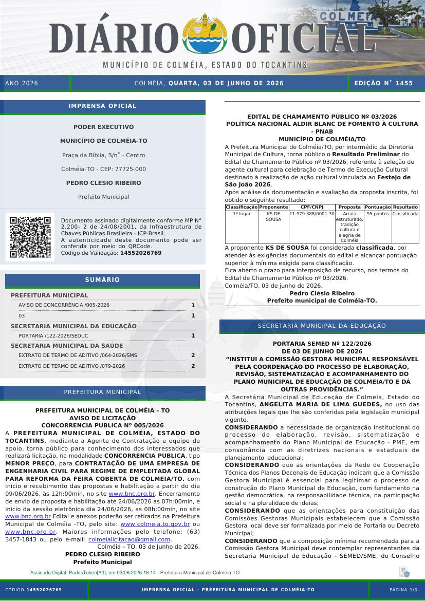 Capa da edição