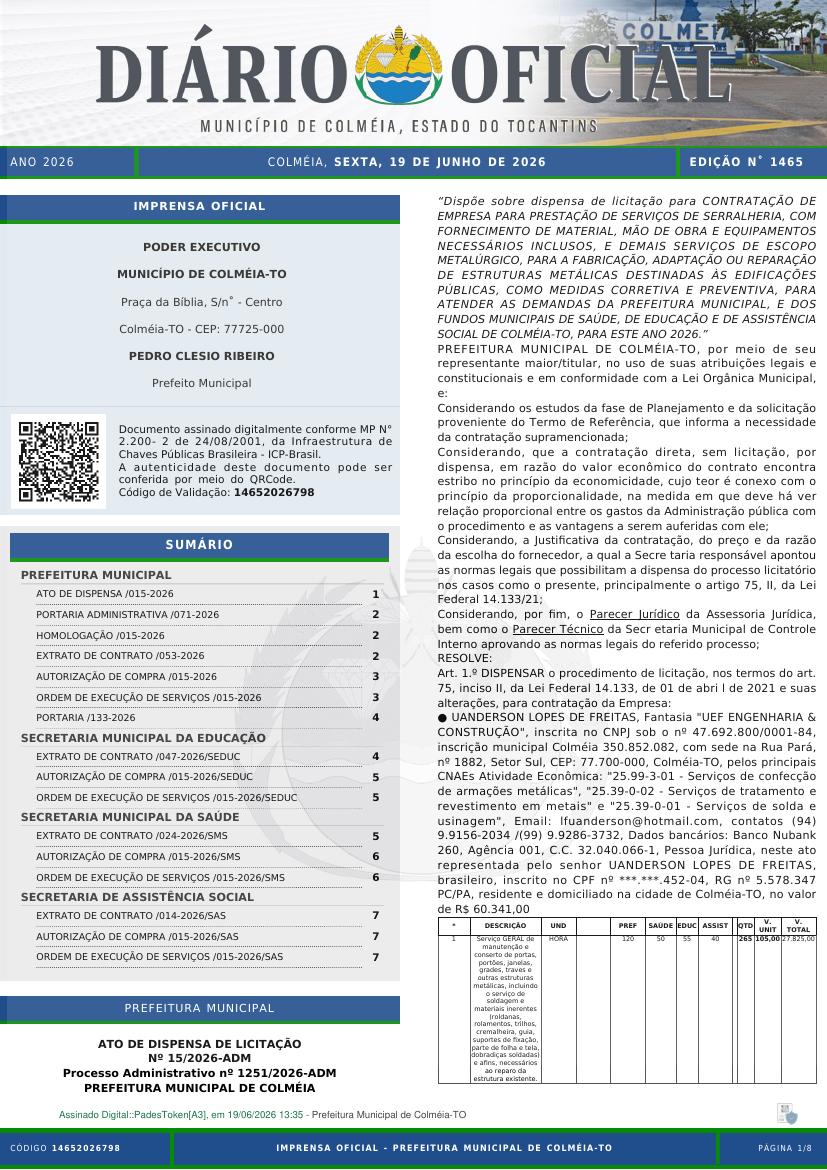 Capa da edição