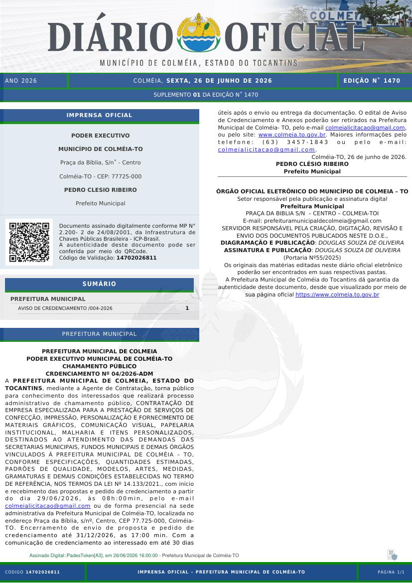 Capa da edição