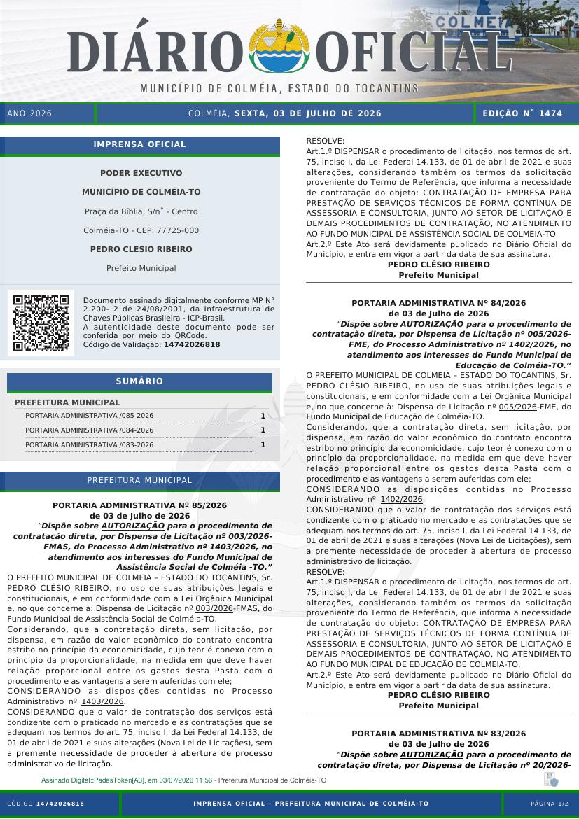 Capa da edição